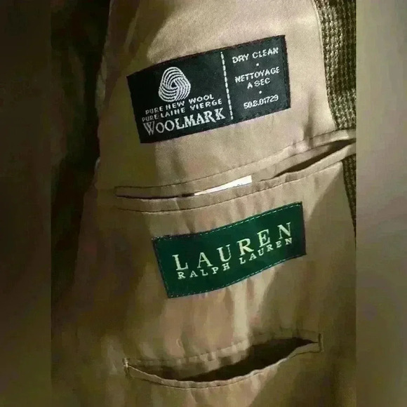 Ralph Lauren menswear herringbone tweed wool sports jacket size 42L - Picture 3 of 16